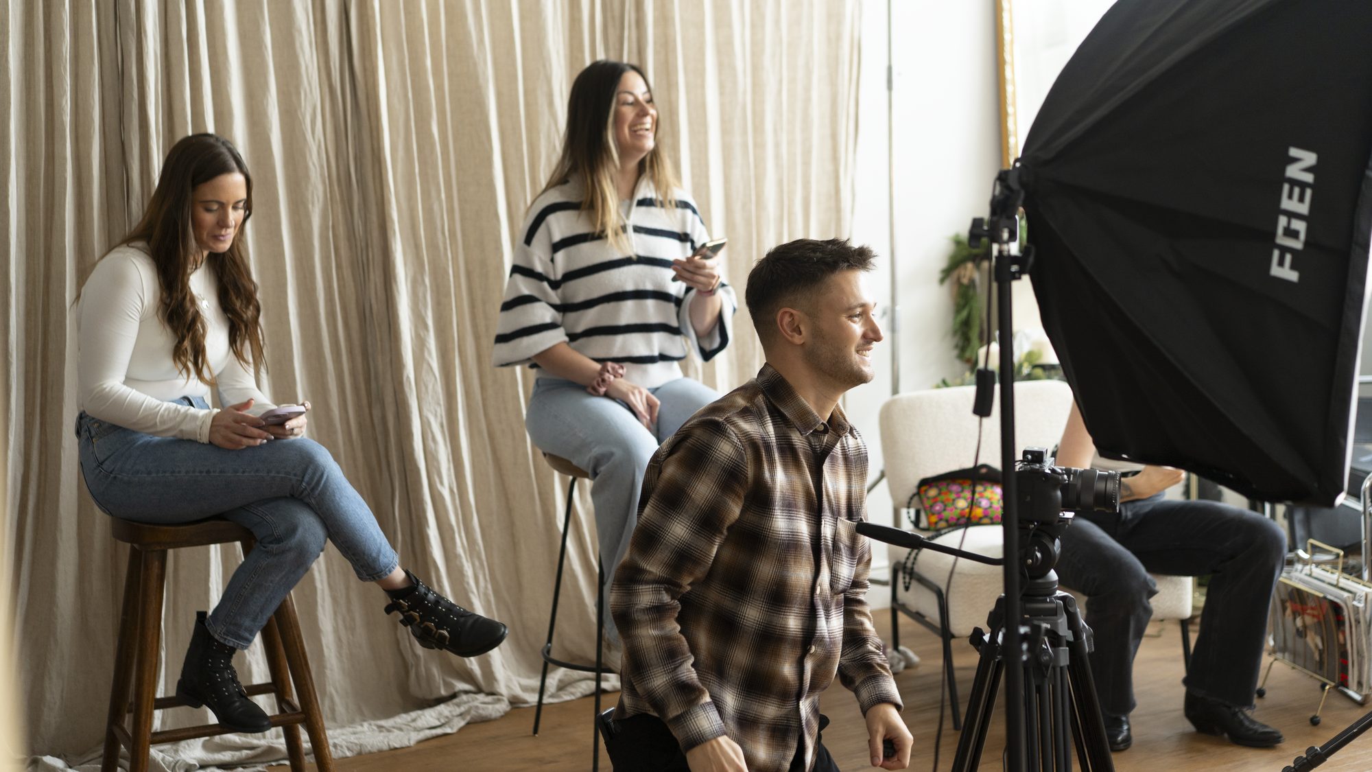 Wide frame from a Bristol shoot day